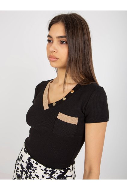 Dámske na bežný deň čierna RV-TS-8543.12P