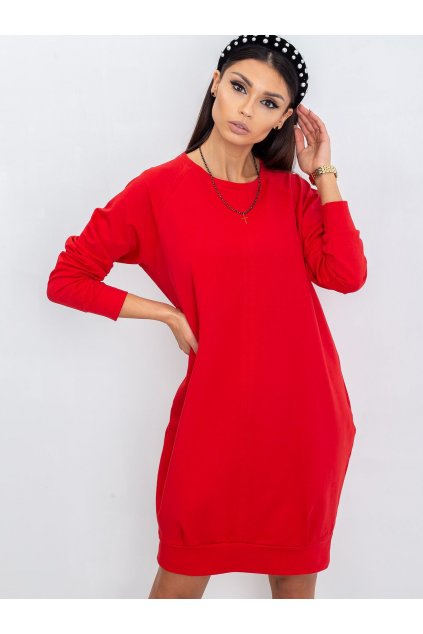 Dámske červene šaty basic kód produktu 15- TemU - 1-RV-TU-5184.93P