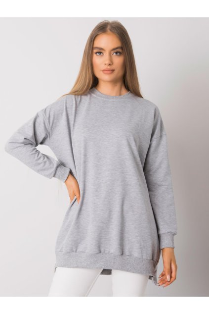 Dámske sive šaty - tunika dlha kód produktu RV-TU-7187.26