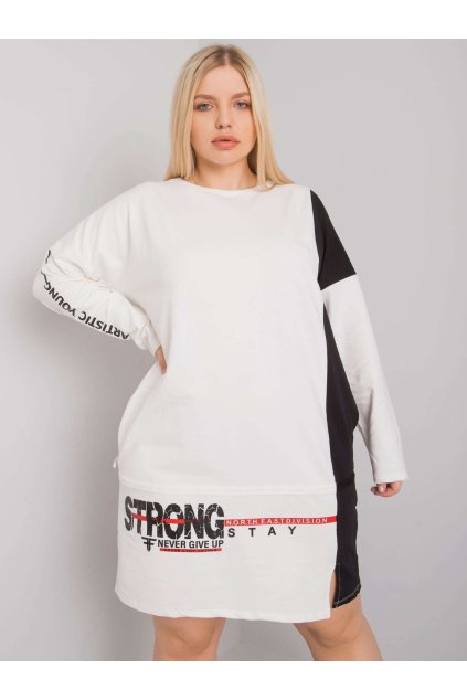 Dámske okrove šaty - tunika pre plnoštíhle moletky kód produktu RV-TU-7222.80P