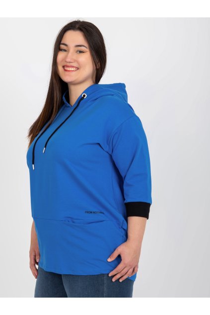 Dámske tmavo-modre šaty - tunika plus size kód produktu RV-TU-8241.54P