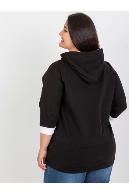 Dámske čierne šaty - tunika plus size kód produktu RV-TU-8241.54P