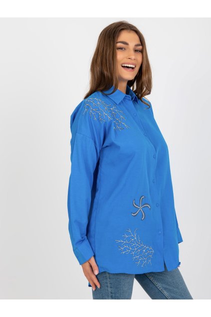 Dámske Košeľa farba Tmavo-modrá kód TO-KS-7005.26P