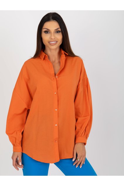 Dámske Košeľa farba Pomarančová kód TO-KS-7134.91P
