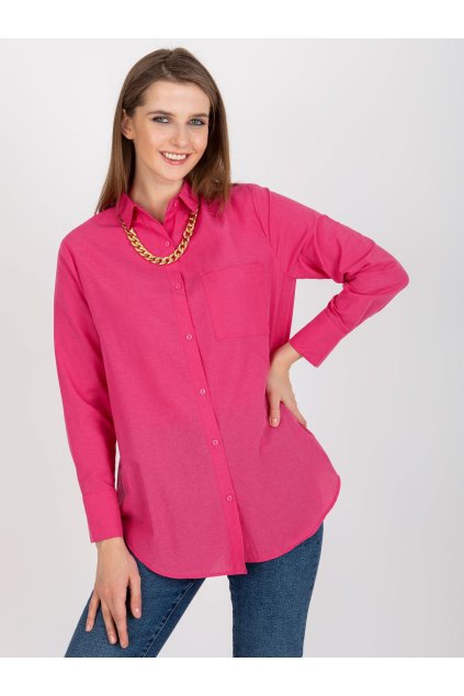 Dámske Košeľa farba Fuksiovo-ružová kód TO-KS-7183.74P