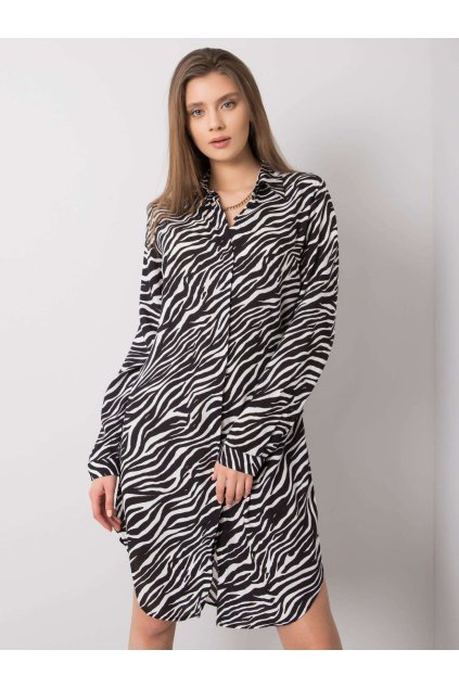 Dámske čierno-biele šaty košeľové kód produktu TO-SK-1103-7.16P