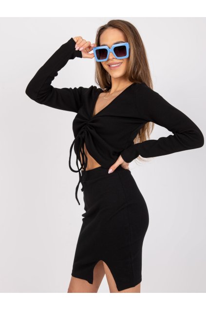 Dámska blúzka na bežný deň čierna TW-BZ-BL-008.63P