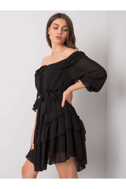 Dámske čierne šaty španielského strihu kód produktu TW-SK-BI-0931.40P