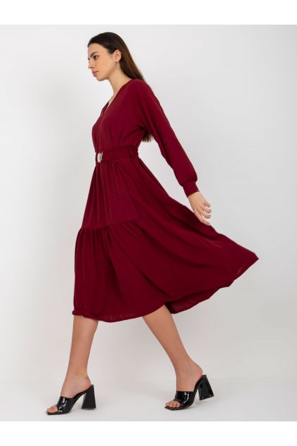 Dámske bordove šaty s volánom kód produktu 15- TemU - 1-TW-SK-BI-2021706.93P