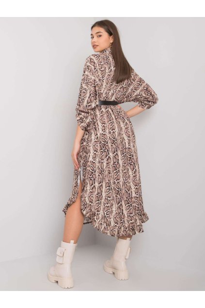 Dámske čierno-béžove šaty košeľové kód produktu TW-SK-BI-32556-1.62P