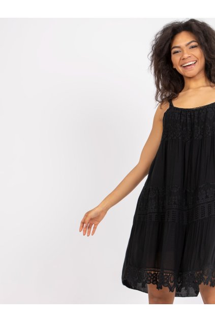 Dámske čierne šaty letne kód produktu TW-SK-BI-81593.28