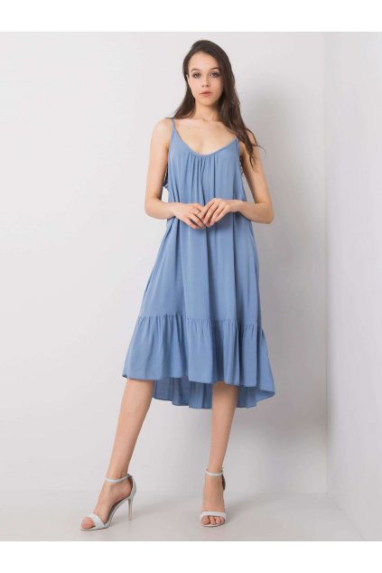 Dámske tmavo-modre šaty s volánom kód produktu 15- TemU - 1-TW-SK-BI-81961.98
