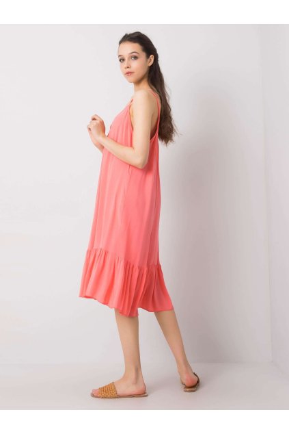 Dámske koralove šaty s volánom kód produktu TW-SK-BI-81961.98
