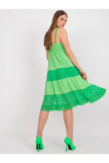Dámske zelene šaty na bežný deň kód produktu 15- TemU - 1-TW-SK-BI-82345.19P