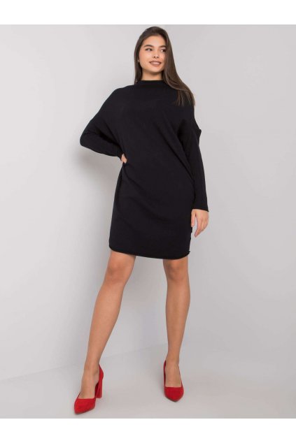Dámske čierne šaty pletene dizajnove kód produktu 15- TemU - 1-TW-SK-BI-ZS5140.47