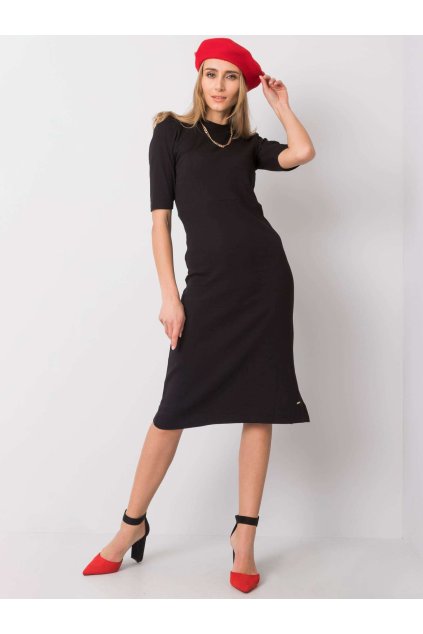 Dámske čierne šaty na bežný deň kód produktu TW-SK-G-090.47