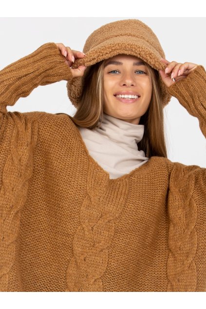 Dámsky sveter farba Hnedá camel kód TW-SW-BI-M903.33X