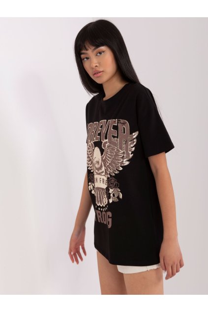 Dámske s podtlačou farba čierna kód TW-TS-OB057.50 (Farba Čierna, Veľkosť S)