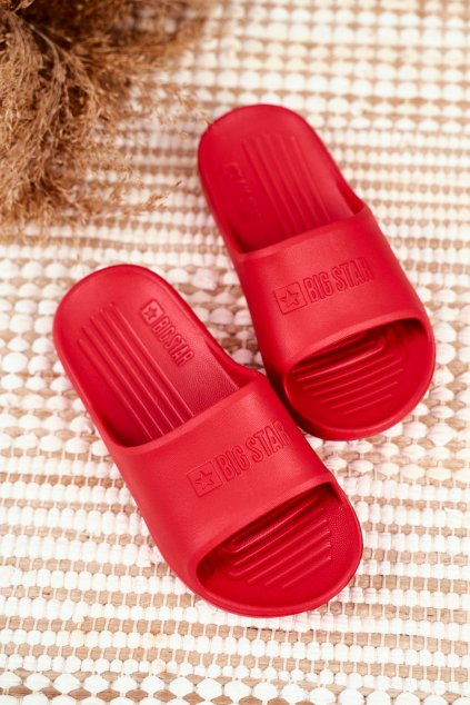 Detské šľapky  červené kód obuvi GG374809 RED