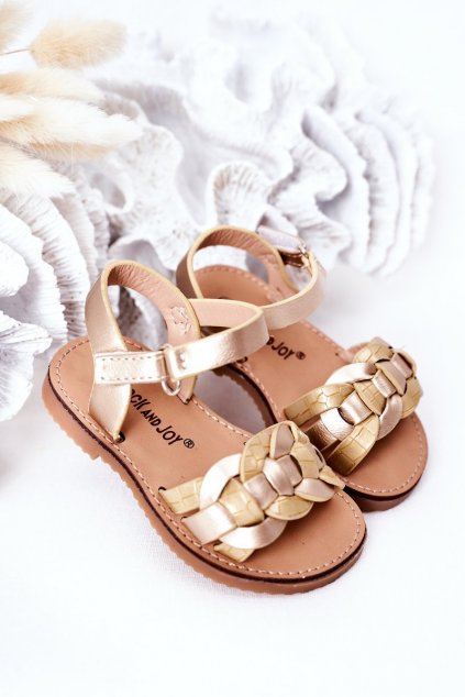 Detské sandále  zlaté kód obuvi 282-C GOLD