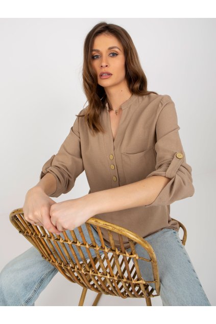 Dámske Košeľa farba Tmavo-béžová kód WN-KS-VE51.11X