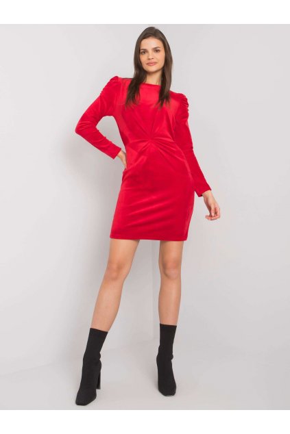 Dámske červene šaty vypasované WN-SK-H614.34X