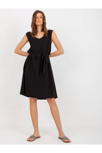 Dámske čierne šaty na bežný deň kód produktu 15- TemU - 1-WN-SK-VE38.07