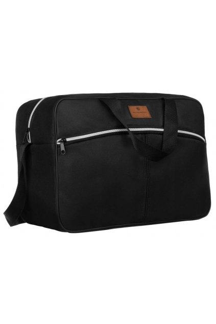 Textílna kabelka čierna kód 13- TemU - 1- [DH] PTN TP-BLACK-SILVER