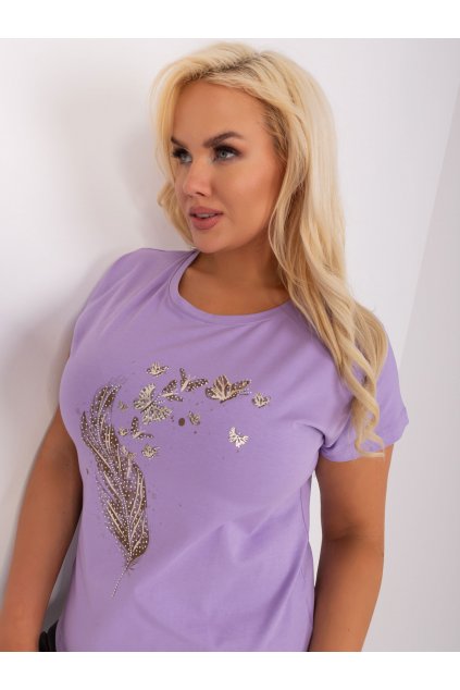 Dámska blúzka plus size svetlo-fialová RV-BZ-8867.86P