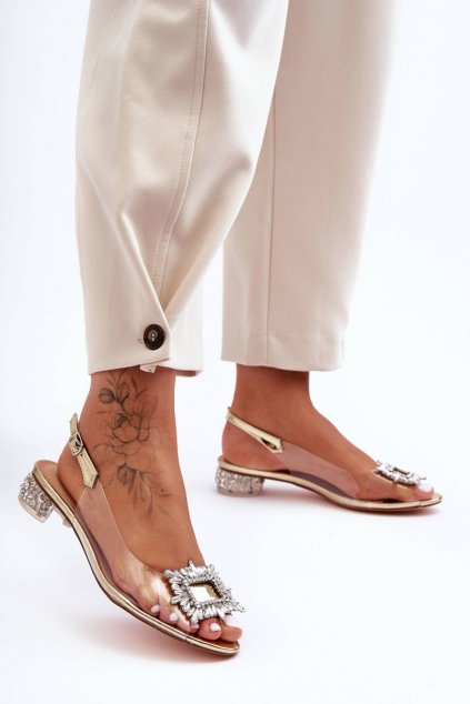 Dámske sandále farba zlatá kód obuvi MR1037-05 GOLD