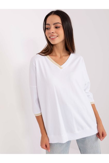 Dámska blúzka over size biela RV-BZ-8051.19P