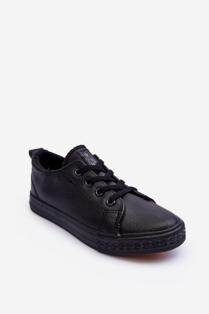 Detské tenisky  čierne kód obuvi 23DZ02-1000 BLACK