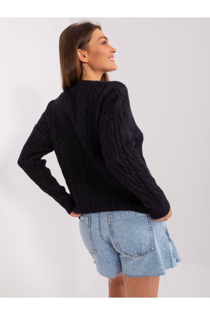 Dámsky sveter farba Čierna kód AT-SW-2335.27 (Farba Čierna, Veľkosť ONE SIZE)