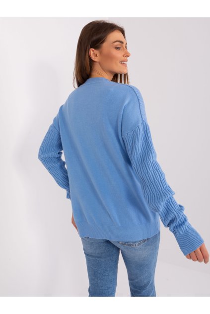 Dámsky sveter farba Modrá kód AT-SW-2338.14P (Farba Modrá, Veľkosť ONE SIZE)