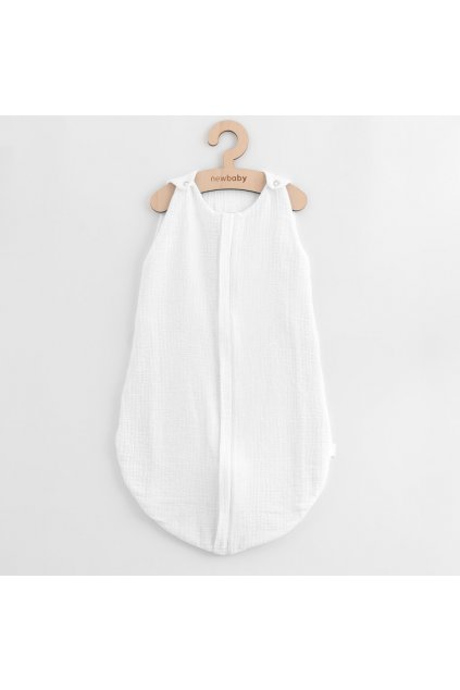 Mušelínový spací vak pre bábätká New Baby biely