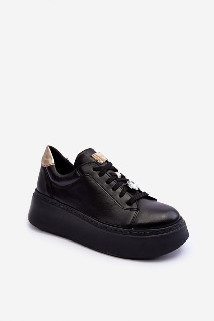Dámske tenisky farba čierna kód obuvi 06191-01 CZARNY
