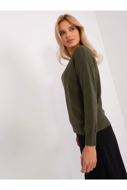 Dámsky sveter farba Khaki kód AT-SW-2325.95P (Farba Khaki, Veľkosť ONE SIZE)