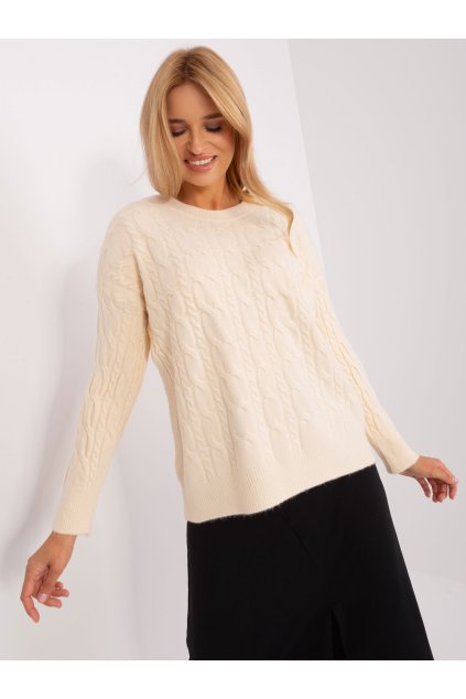 Dámsky sveter farba Okrová kód AT-SW-2335.27 (Farba Okrová, Veľkosť ONE SIZE)