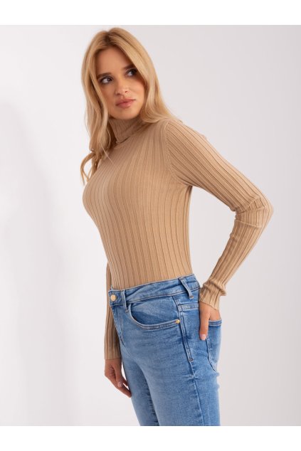 Dámsky sveter farba Hnedá camel kód PM-SW-1087.09