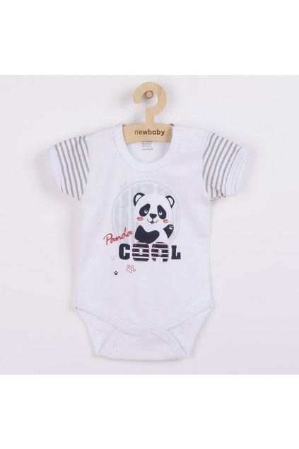 Dojčenské body s krátkym rukávom New Baby Panda