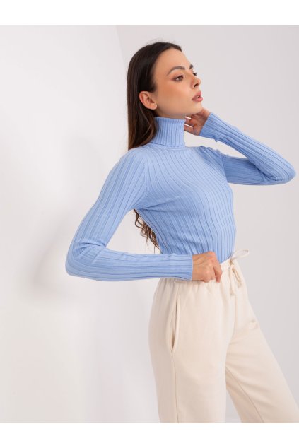 Dámsky sveter farba Svetlo-modrá kód PM-SW-1087.09