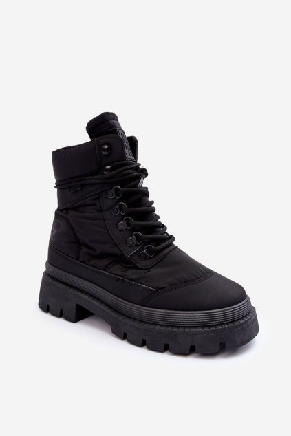 Členkové topánky na podpätku farba čierna kód obuvi MM274338 CZARNY