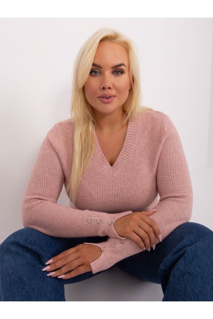 Dámsky sveter farba Svetlo-ružová kód PM-SW-PM-3770.30