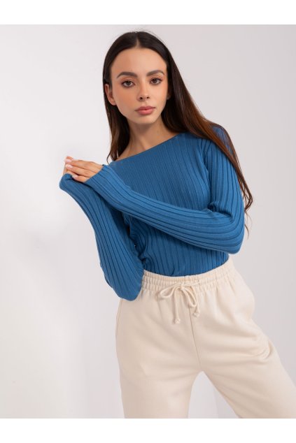 Dámsky sveter farba Tmavo-modrá kód PM-SW-PM1089.09P