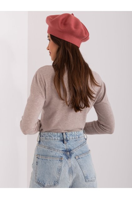 Dámske Čiapka farba Tmavo-pomarančová kód AT-CZ-231305.85P (Farba Tmavo-pomarančová, Veľkosť ONE SIZE)