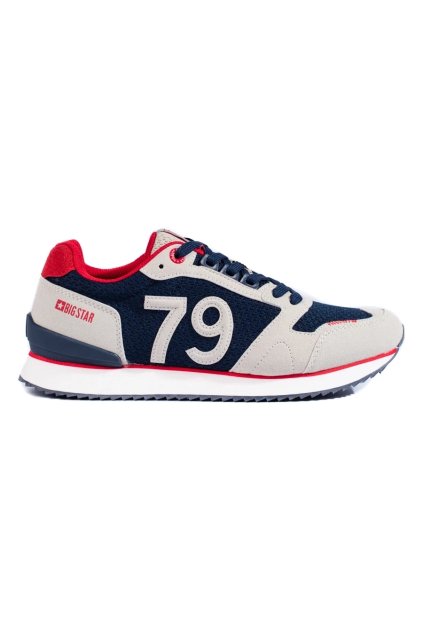 Viacfarebné pánske semišové tenisky s nízkym profilom Big Star Shoes LL174256BE/N-M