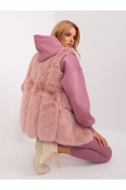 Dámska vesta farba svetlo-ružová Wool fashion italia AT-KZ-2368.00P