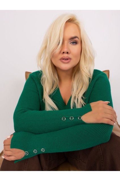 Dámsky sveter farba Tmavo-zelená kód PM-SW-PM-3770.30