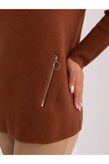Dámsky sveter farba Hnedá kód PM-SW-PM717.20