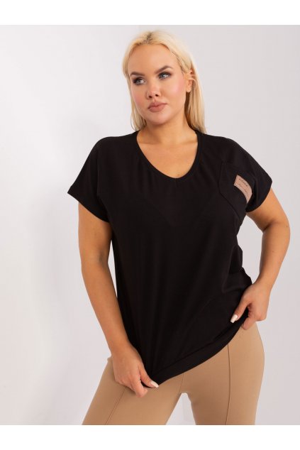 Dámska blúzka plus size čierna RV-BZ-8934.95